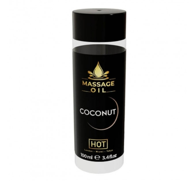 Масажна олія HOT Massage Oil Coconut з ароматом кокосу, 100 мл