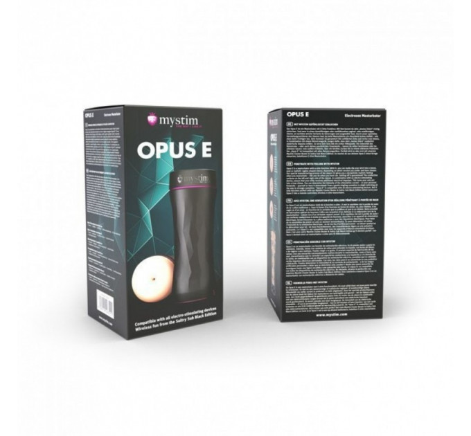 Мастурбатор анус с электростимуляцией Mystim Opus E Anus, бежевый, 21.5 х 8.4 см
