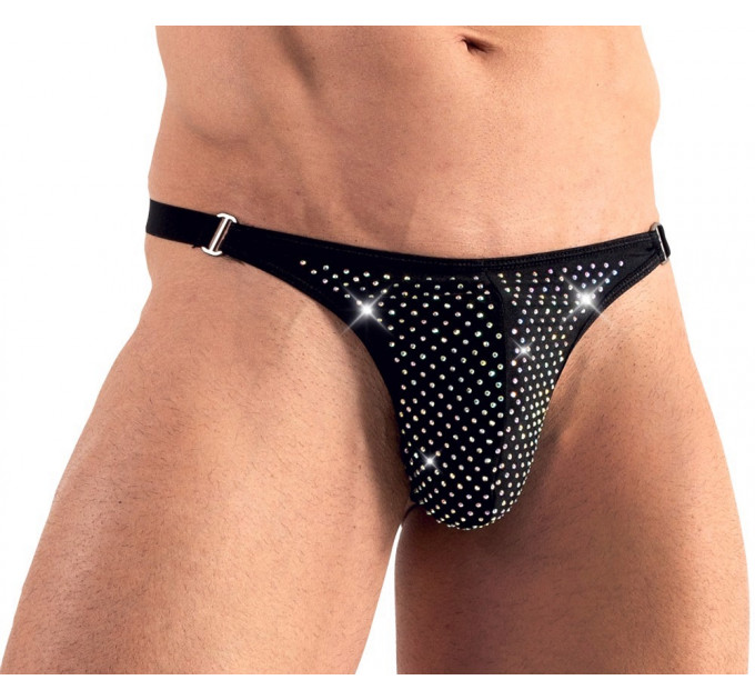 Чоловічі стрінги зі стразами Sven Joy Ment Men's String, чорний, L