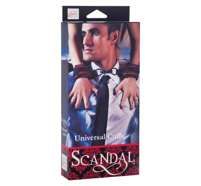 Наручники на липучках Scandal CalExotics, красно-черные
