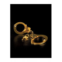 Наручники з ключиком та запобіжним важелем Pipedream Fetish Fantasy Gold золотистого кольору