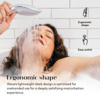 Насадка на душ для мастурбації Womanizer Wave, біла