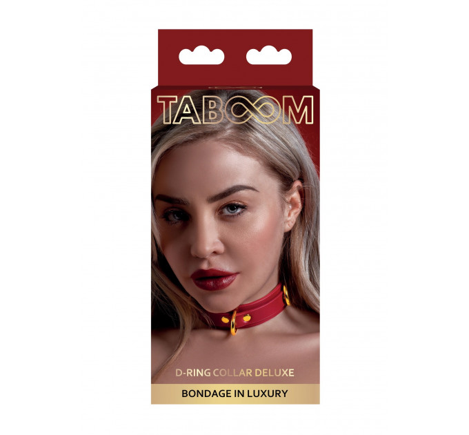 Ошейник с фиксаторами Taboom, красный