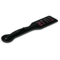 Паддл із написом Slut від Easy Toys, чорний з червоним, 33 см