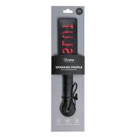 Паддл із написом Slut від Easy Toys, чорний з червоним, 33 см