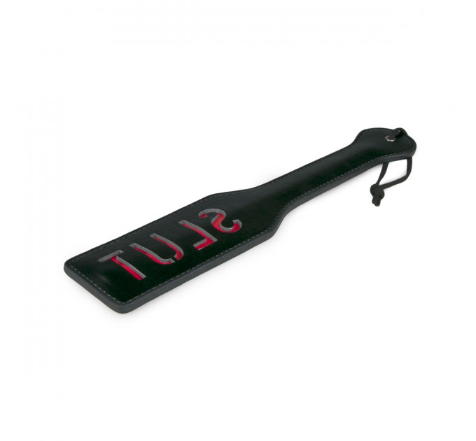Паддл с надписью Slut от Easy Toys, черный с красным, 33 см