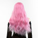 Парик длинный волнистый с челкой Fetish Hair розовый, 60 см