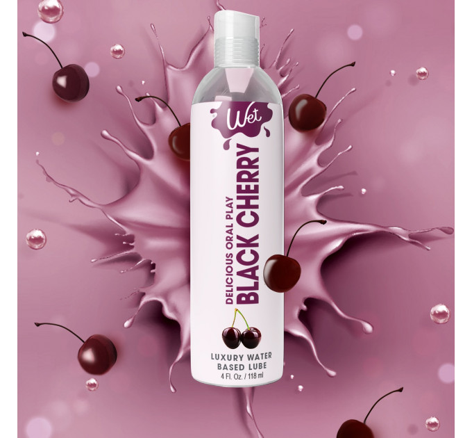 Лубрикант съедобный со вкусом черешни Wet Black Cherry, 118 мл