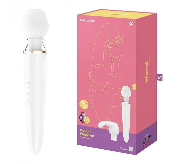 Смарт массажер-микрофон Satisfyer Double Wand-er Connect App