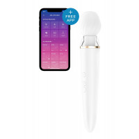 Смарт масажер-мікрофон Satisfyer Double Wand-er Connect App білий