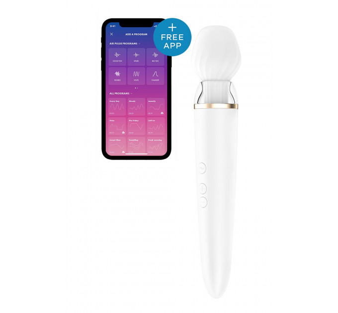 Смарт массажер-микрофон Satisfyer Double Wand-er Connect App