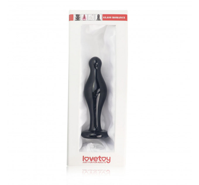 Стеклянная Анальна пробка 4,5" Glass Romance Black