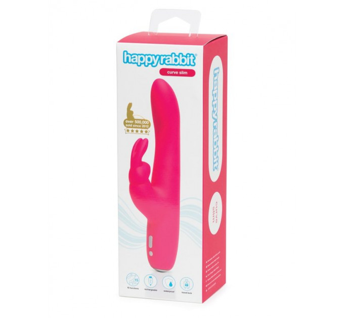 Вибратор кролик Happy Rabbit Slimline Curve