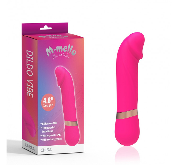 Вибратор-мини с изогнутой головкой Chisa M-Mello Dildo Vibe, розовый