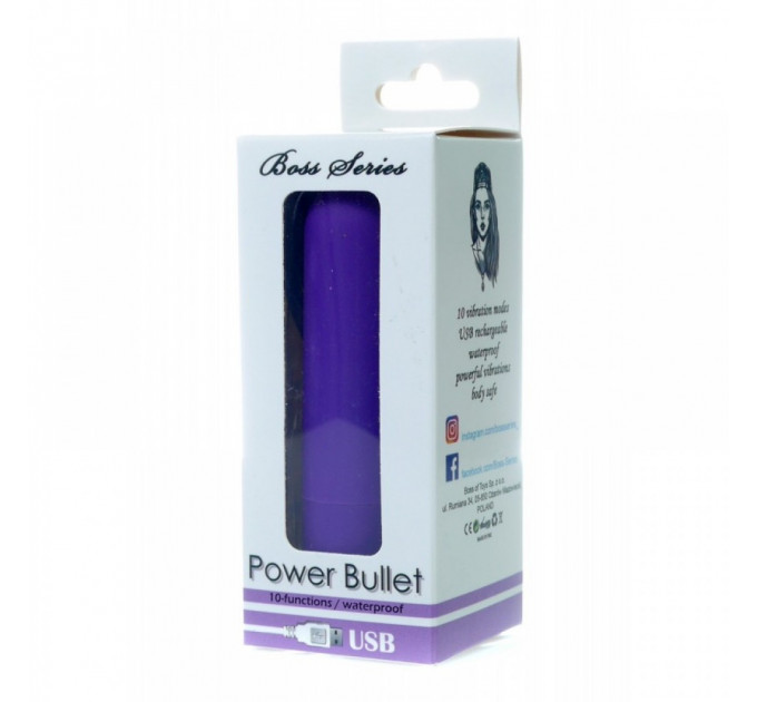 Вибропуля Power Bullet USB Purple