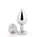 DT21786 Анальная пробка с камнем GLEAMING LOVE SILVER PLUG MEDIUM