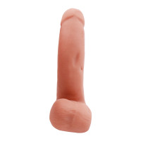 Фаллоимитатор с мошонкой на присоске CHISA T-skin ReaL Sex Lure, бежевый