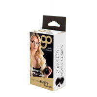 Затискачі для сосків з пір'ям GP FEATHER NIPPLE CLAMPS BLACK