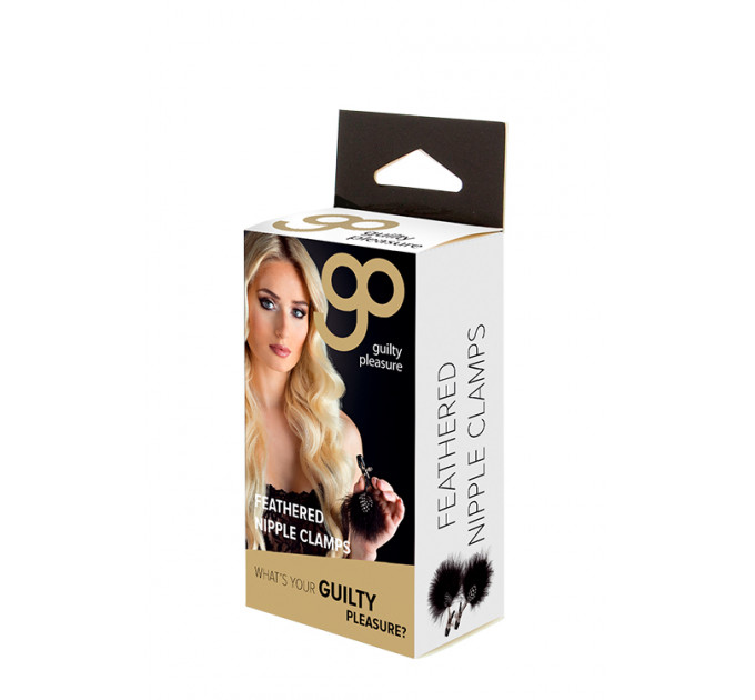 Зажимы для сосков с перьями GP FEATHER NIPPLE CLAMPS BLACK
