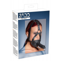 Маска с кляпом и фаллоимитатором ZADO FETISH, черная