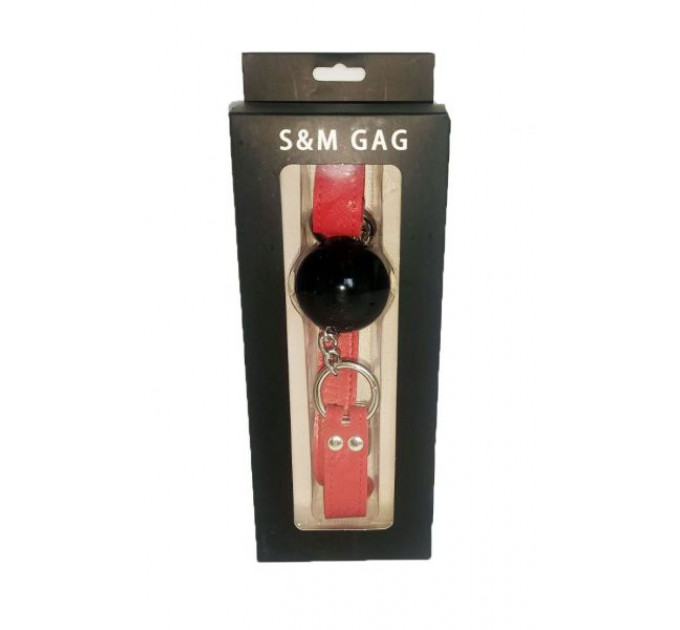 F61407 Кляп Loveshop BREATHABLE BALL GAG BLACK/RED