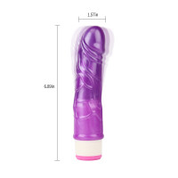 Вібратор реалістичний на батарейках Chisa Basic Luv Theory Stud Rod, фіолетовий, 17.5 см