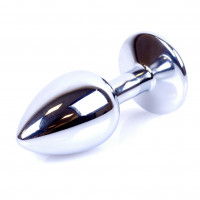Анальна пробка з каменем Plug-Jewellery Silver PLUG-Rose розмір S