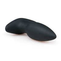 Анальна пробка з вібрацією Easytoys, силіконова, чорна, 14.5 х 3.5 см