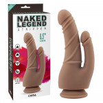 Фаллоимитатор двойной на присоске Chisa Naked Legend Stripper 8.5