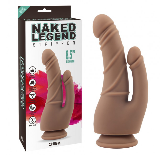 Фаллоимитатор двойной на присоске Chisa Naked Legend Stripper 8.5