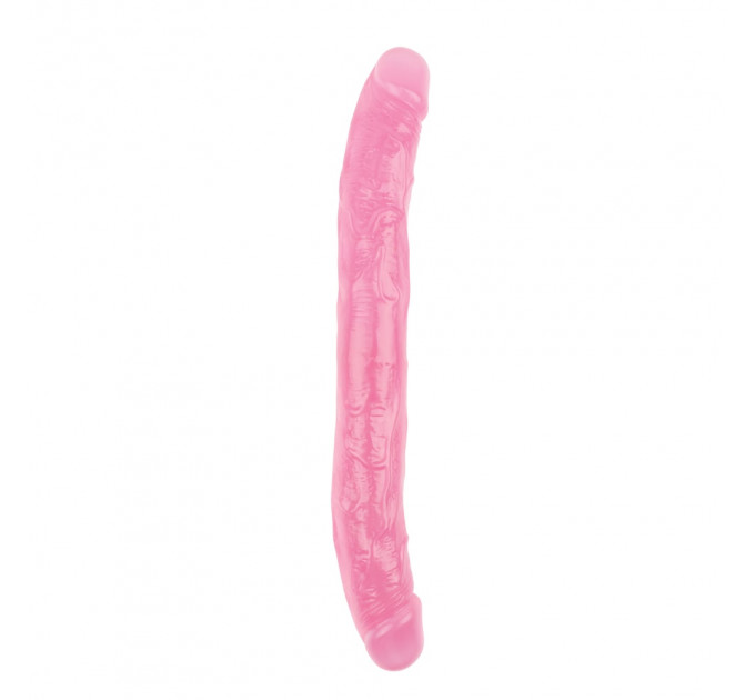 Фаллоимитатор двухсторонний розовый Chisa Hi-Rubber 32,5 см *3,5 см