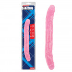 Фаллоимитатор двухсторонний розовый Chisa Hi-Rubber 32,5 см *3,5 см