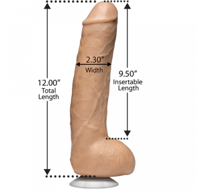 Фаллоимитатор гигант (вторая кожа) Doc Johnson John Holmes Realistic Cock