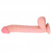 Фаллоимитатор гигантский на присоске Chisa Ballsy Super Cock 13.8, бежевый