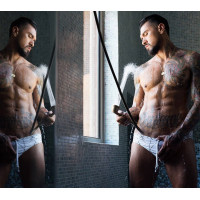 Фаллоимитатор с мошонкой и закрытой головкой Fleshjack Boys BOOMER BANKS, бежевый, 22.8 см х 5.2 см