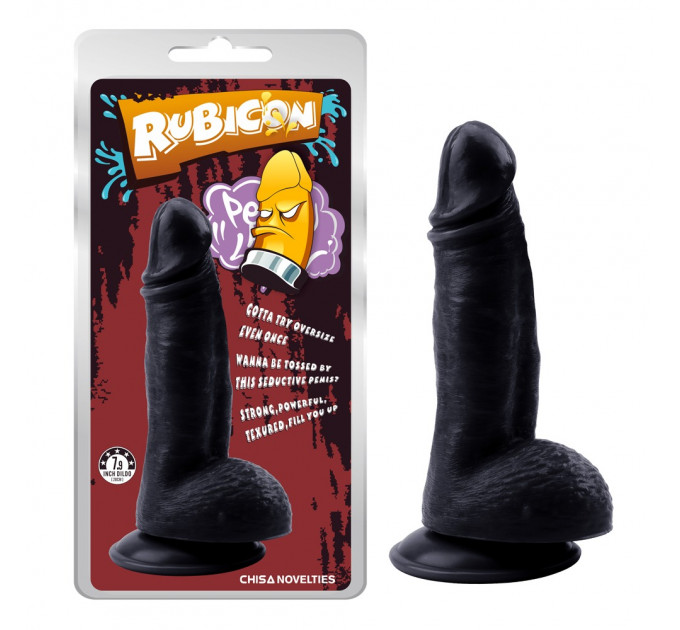 Фаллоимитатор с яичками на присоске Chisa Rubicon 20 см/4.3, черный