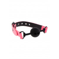 Кляп светящийся в темноте Taboom Ball Gag, розово-черный