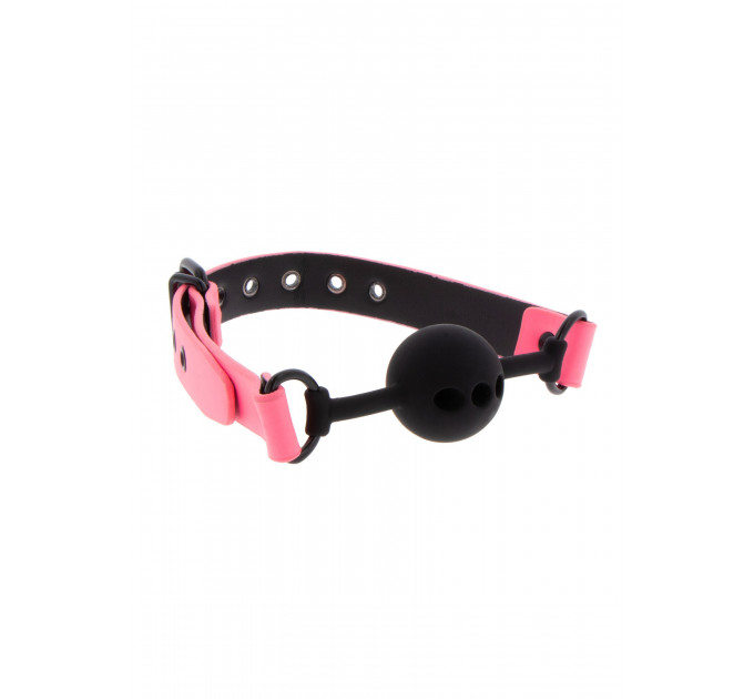 Кляп светящийся в темноте Taboom Ball Gag, розово-черный