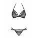Комплект кружевного белья Obsessive 838, черный, S/M