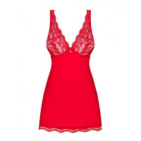 Комплект Obsessive Luvae пеньюар та трусики, червоний, L/XL