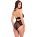 Кружевное боди MIDNIGHT HALTER TEDDY BLACK, S/M