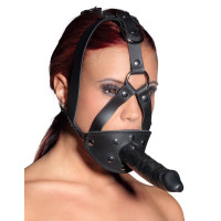 Маска с кляпом и фаллоимитатором ZADO FETISH, черная