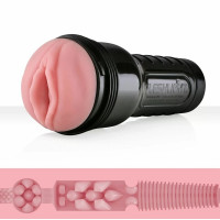 Мастурбатор вагіну в колбі Pink Lady Destroya Fleshlight, рельєфний, кібершкіра, бежевий