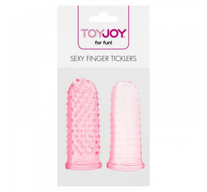 Набір рельєфних насадок на палець Sexy finger рожевий, 7 х 3 см
