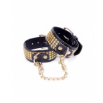 Наручники Fetish Boss Series Handcuffs with cristals 3 cm Gold