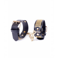 Наручники Fetish Boss Series Handcuffs with cristals 3 cm Gold