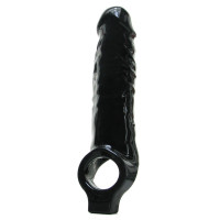 Насадка на пеніс, що подовжує Mamba Master Series, чорна, 23 х 4.6 см