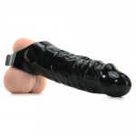 Насадка на пенис удлиняющая Mamba Master Series, черная, 23 х 4.6 см
