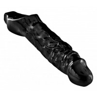 Насадка на пеніс, що подовжує Mamba Master Series, чорна, 23 х 4.6 см