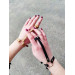 Пара браслетов на запястье и палец Bijoux Indiscrets MAZE Hand Bracelet Harness Brown, экокожа